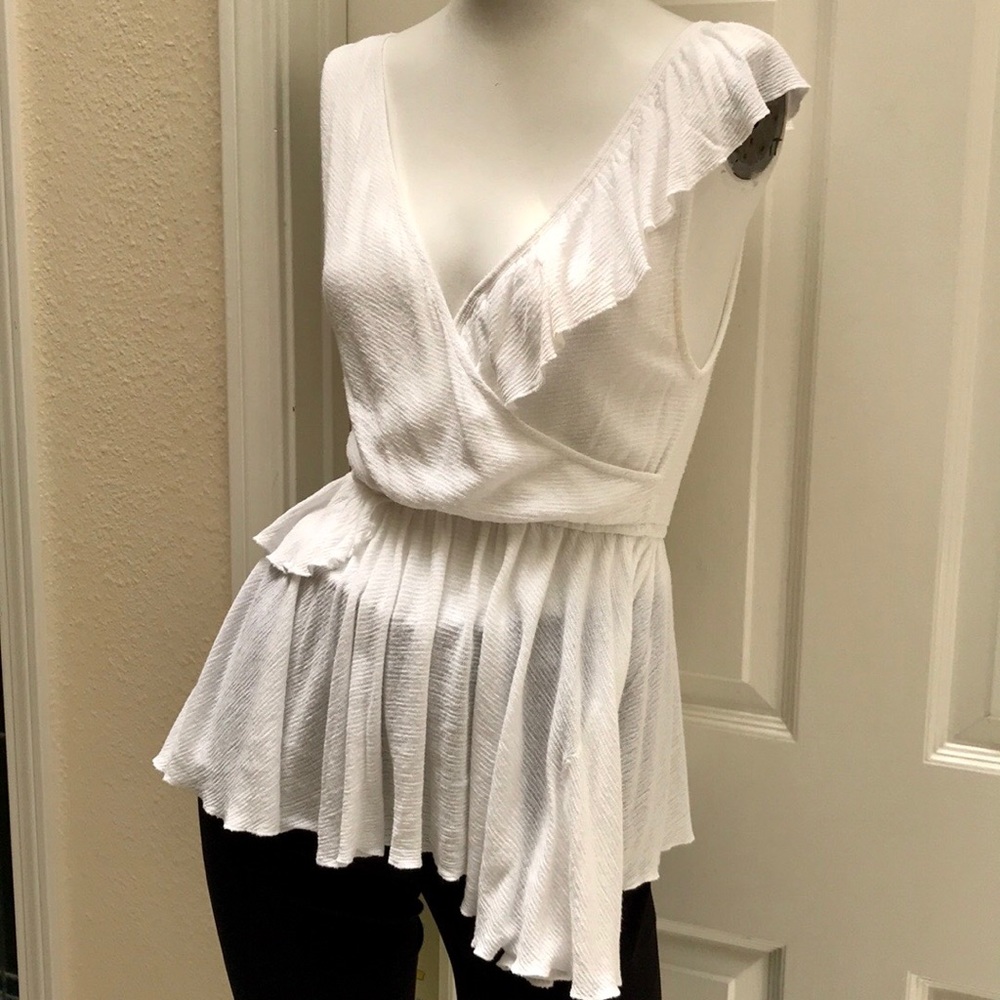 Free People White Sleeveless Top - Size Small